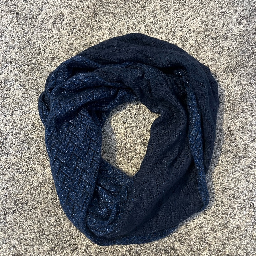 Navy Blue Sparkle Infinity Scarf